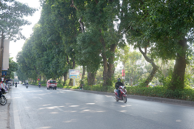 Tuyến đường Láng cũng rất vắng vẻ.