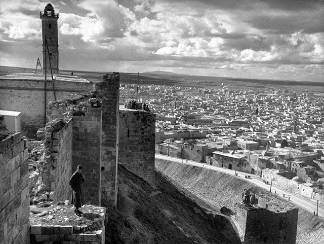 Quang cảnh thành phố Aleppo nhìn từ thành lũy được xây dựng từ thế kỷ 4 TCN.