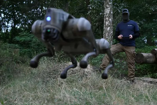 Chó robot có thể phát hiện mìn hoặc các thiết bị nổ tự chế. Chúng cũng có thể mang theo 7 kg đạn dược hoặc thuốc men đến các điểm nóng trên chiến trường. Trong trường hợp những chú chó robot bị Nga tịch thu, thì một công tắc khẩn cấp sẽ tự động kích hoạt, cho phép người vận hành xóa toàn bộ dữ liệu.