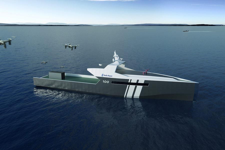 Thiết bị không người lái trên biển từ tàu cao tốc vũ trang đến tàu ngầm thu nhỏ săn mìn, đảm nhiệm việc thu thập thông tin tình báo, giám sát và trinh sát, rà phá thủy lôi và bảo vệ cơ sở hạ tầng quan trọng dưới nước.