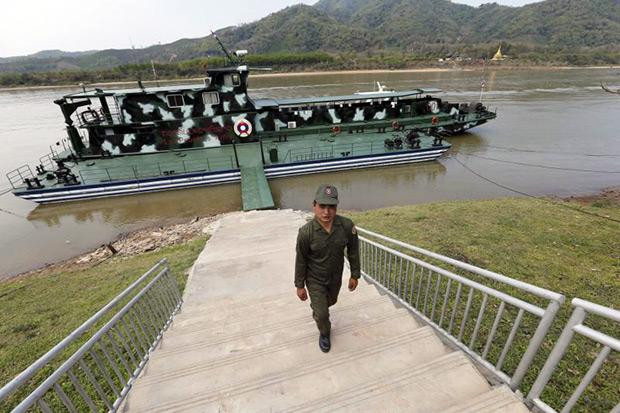 Kể từ khi ra đời tới nay, Thuỷ quân Nhân dân Lào không tham gia bất cứ cuộc xung đột nào ngoại trừ những cuộc va chạm với cướp, buôn lậu, buôn ma tuý,... Nguồn ảnh: Newscn.