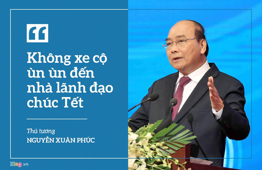 Gần một tháng nữa là Tết Nguyên đán, Thủ tướng yêu cầu thực hiện nghiêm chủ trương của Ban Bí thư và Thủ tướng là không tranh thủ dịp Tết để cấp dưới biếu quà cấp trên. “Tất cả các đồng chí đều phải nêu gương. Tất cả các cấp không chạy ra Hà Nội để mang quà biếu, xe cộ ùn ùn tới các nhà lãnh đạo chúc Tết”, Thủ tướng quán triệt.