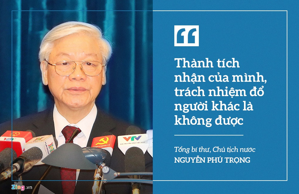 Về bài học kinh nghiệm về cơ chế phối hợp giữa các cơ quan, giữa Trung ương và địa phương, Tổng bí thư, Chủ tịch nước nhấn mạnh phải làm thực chất và phải “đúng vai, thuộc bài”. "Thành tích nhận của mình mà trách nhiệm đổ cho người khác là không được”, ông nói.