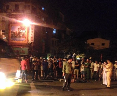 Hiện trường xảy ra vụ tai nạn thương tâm. Ảnh CTV.