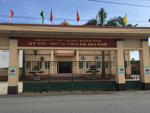 Trụ sở UBND xã Nhị Khê, nơi xảy ra vụ trộm hy hữu.