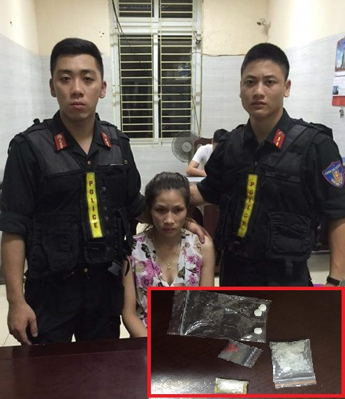 Nữ quái Lê Thị Loan bị cảnh sát cơ động Hà Nội bắt gọn sau khi vận chuyển ma túy.