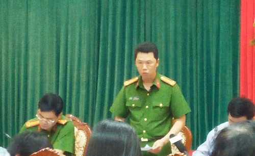 Thượng tá Lê Huy – Phó trưởng Phòng PC45 – Công an TP. Hà Nội.