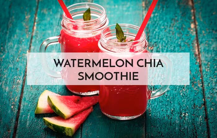 Một cốc sinh tố dưa hấu chia có đến 200 calo, 5g protein, 4g chất béo, 39g carbon và 9g chất xơ.