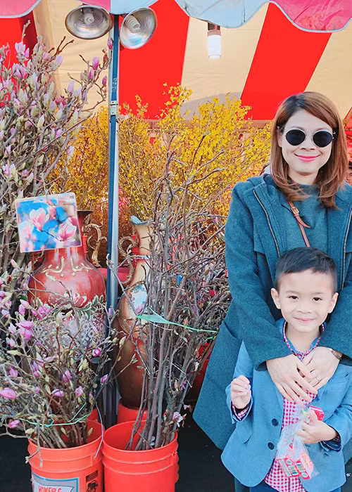 “Búp bê” Thanh Thảo tâm sự: “Và không khí xuân đã về bên ngôi nhà ấm cúng”.