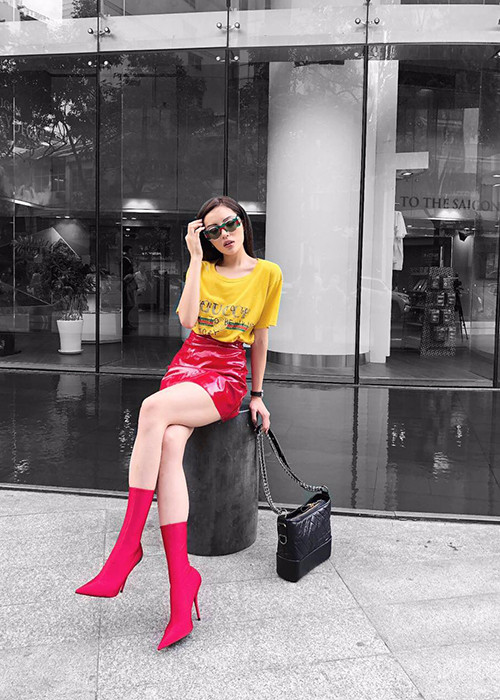 Kỳ Duyên xây dựng cho mình hình ảnh cá tính, sành điệu. Ảnh: FBNV