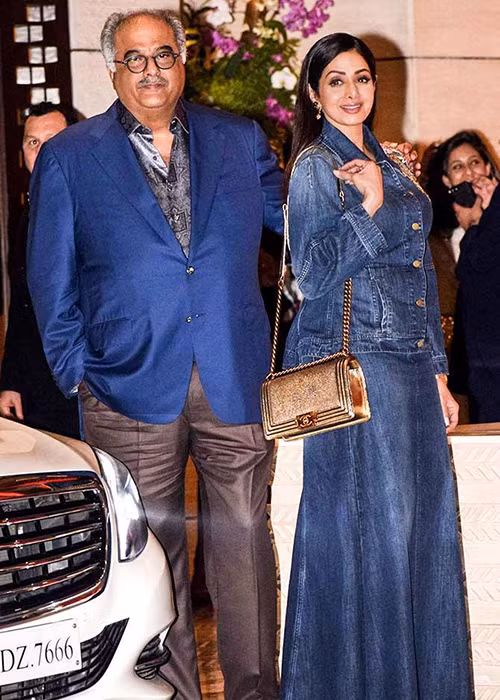 Sridevi từng qua một lần đò trước khi tái hôn với nhà sản xuất Boney Kapoor (trong ảnh) vào năm 1996.