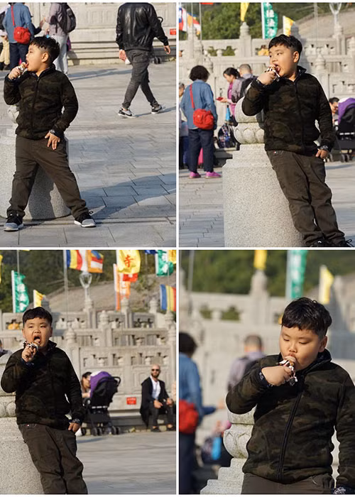 "50 sắc thái" khi ăn kem của bé Bi Béo khiến cư dân mạng thích thú.