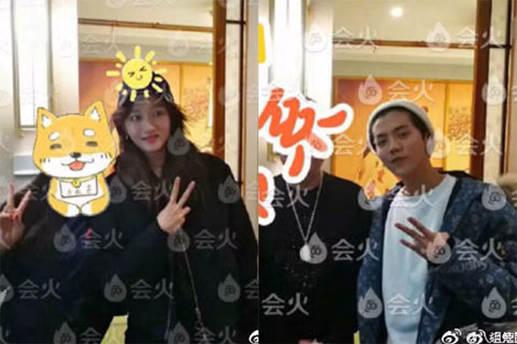 Hậu công khai là một cặp, Luhan và bạn gái từng bị bắt gặp đi hẹn hò cùng một nhóm bạn. Ảnh: Weibo