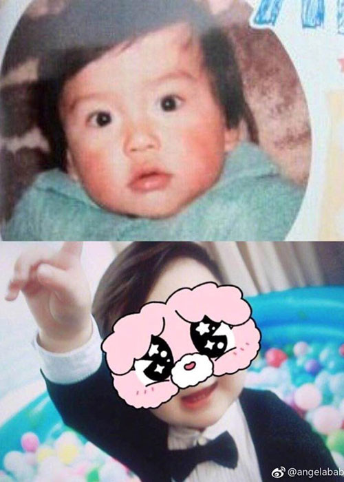 Trần Lam - mẹ nuôi của Huỳnh Hiểu Minh từng chia sẻ bé Bọt Biển Nhỏ đáng yêu với đôi mắt to, chiếc mũi cao, cằm đẹp và giống cả bố lẫn mẹ.