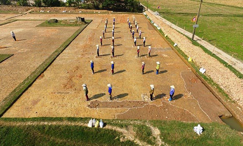 Dấu vết một công trình kiến trúc quy mô lớn được tìm thấy ở hành cung Lỗ Giang, tỉnh Thái Bình.