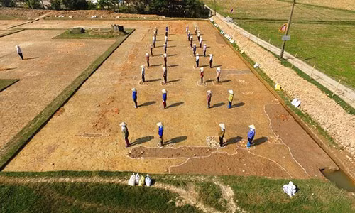 Dấu vết một công trình kiến trúc quy mô lớn được tìm thấy ở hành cung Lỗ Giang, tỉnh Thái Bình.