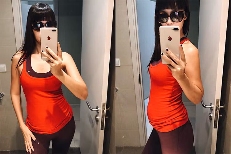 Hot Face sao Việt 24h: Để chiều fans, siêu mẫu Hà Anh đăng tải hình ảnh bụng bầu 5 tháng.