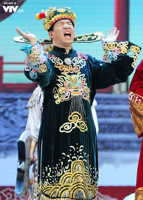 Tạo hình của Táo Kinh tế do nghệ sĩ Quang Thắng đảm nhận cũng gây chú ý. Ảnh: VTV