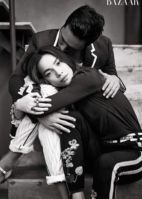 Hà Hồ và Kim Lý từng nhiều lần úp mở chuyện cả hai hẹn hò trước khi chính thức công khai mối quan hệ. Ảnh: FBNV