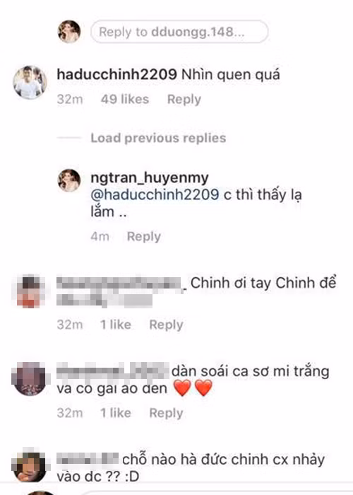 Cầu thủ Đức Chinh để lại bình luận trêu đùa Huyền My.