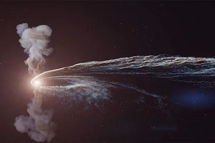 Khi một hố đen xuất hiện, lực hấp dẫn to lớn của nó tác dụng lực thủy triều mạnh mẽ lên ngôi sao kém may mắn.