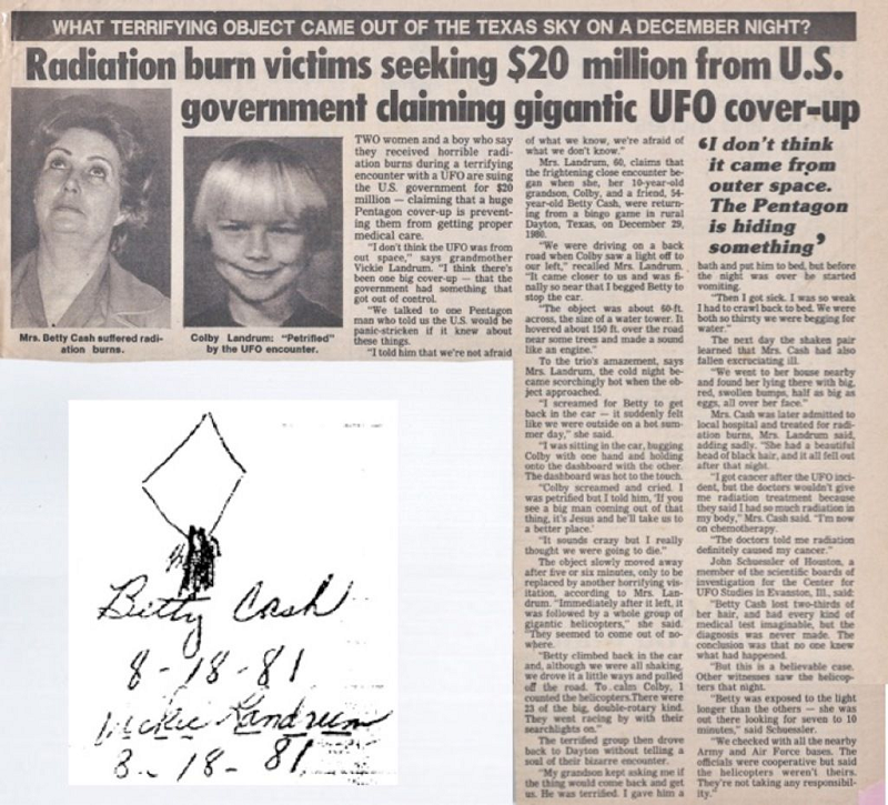 Suốt cả đời, Betty và Vickie đòi câu trả lời và sự bồi thường. Họ thậm chí đệ đơn lên tận văn phòng chính phủ Mỹ, nhưng mọi vụ kiện đều đi vào bế tắc. Một số người cho rằng, sự cố Cash-Landrum chỉ là vụ dàn dựng, nhằm mục đích lừa đảo, tống tiền quân đội. Ngày 29/12/1998, Betty qua đời ở tuổi 69. Ngày 18/9/2007, Vickie nối tiếp tạ thế, thọ 83 tuổi.
