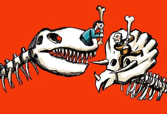 Trong một chuyến đi săn hóa thạch, Marsh đã hối lộ người giữ hố hóa thạch để chuyển hướng bất kỳ tin tức nào về hướng đi của mình. Trong cuộc thăm dò khác, Marsh đã phái điệp viên theo dõi cuộc khảo sát của Cope. Họ đã nhiều năm công khai nhục mạ lẫn nhau trong các bài báo học thuật và tố cáo lẫn nhau về những sai lầm tài chính và sự thiếu sót trong báo chí.