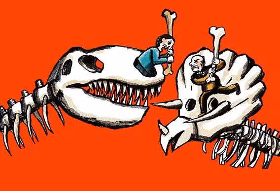 Trong một chuyến đi săn hóa thạch, Marsh đã hối lộ người giữ hố hóa thạch để chuyển hướng bất kỳ tin tức nào về hướng đi của mình. Trong cuộc thăm dò khác, Marsh đã phái điệp viên theo dõi cuộc khảo sát của Cope. Họ đã nhiều năm công khai nhục mạ lẫn nhau trong các bài báo học thuật và tố cáo lẫn nhau về những sai lầm tài chính và sự thiếu sót trong báo chí.