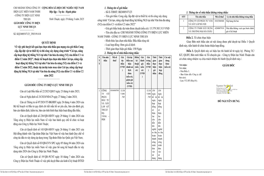 Dien luc Ninh Thuan: 2 goi cai tao, nang cap he thong NLS ve tay Cty PIDI-Hinh-2