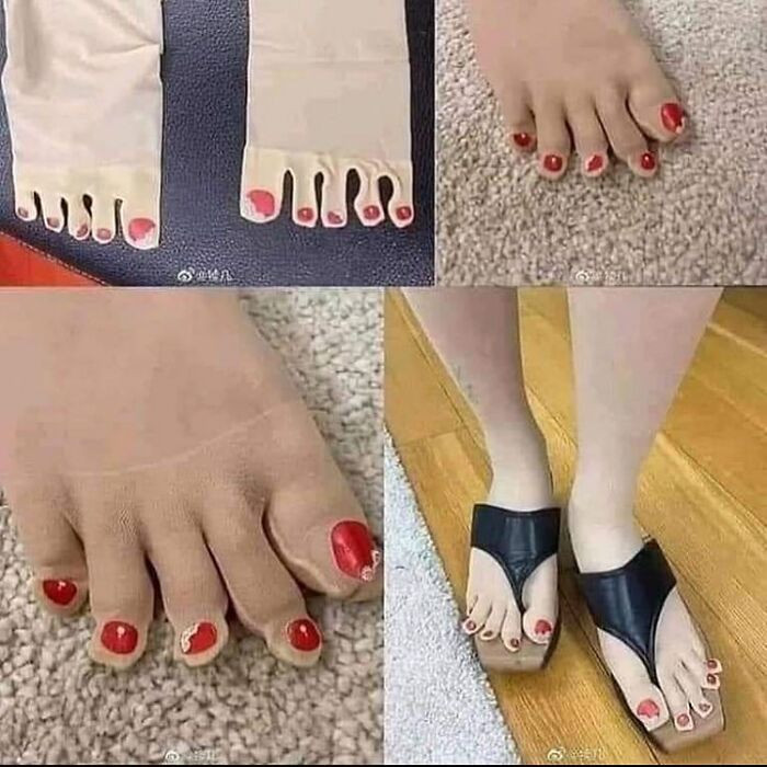 Đôi tất giấy dành cho những người lười sơn móng chân.