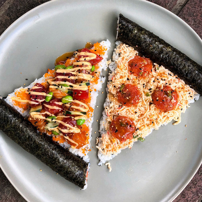 Món pizza sushi đã từng làm mưa làm gió trên các mạng xã hội.