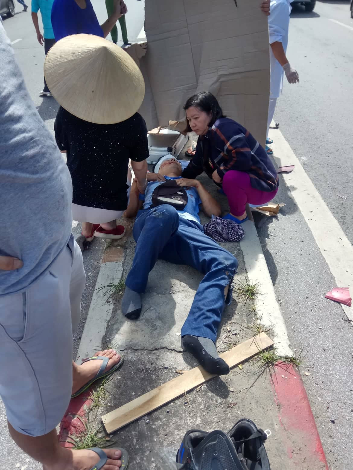 Một nạn nhân vụ tai nạn.