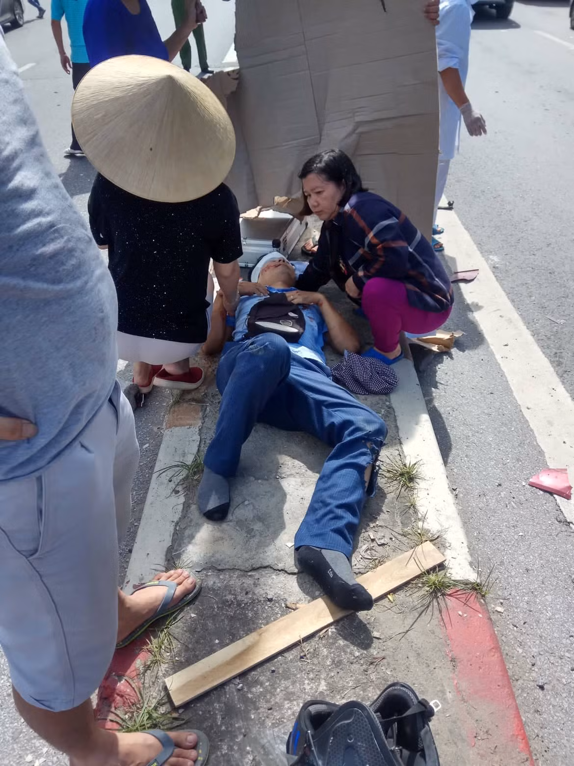 Một nạn nhân vụ tai nạn.