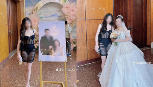 Mọi người cho rằng, đám cưới không chỉ có những bạn trẻ mà còn có mặt người lớn tuổi như ông bà, cô chú bác, trẻ nhỏ. Ăn mặc hở hang như vậy thể hiện sự thiếu tôn trọng người khác, không nể mặt cô dâu, chú rể.