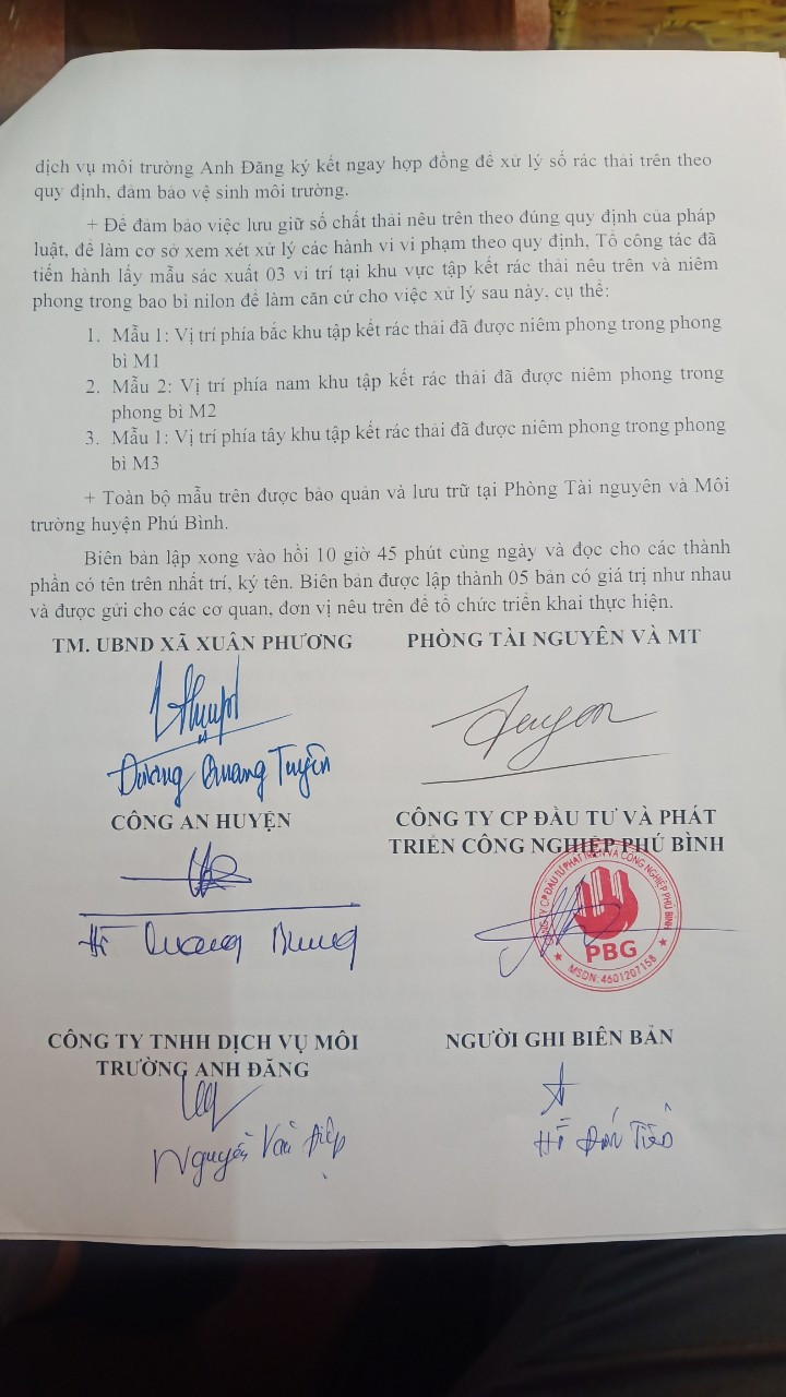 Phu Binh – Thai Nguyen: Vu chon lap rac thai Du an khu dan cu moi Xuan Phuong, viec xu ly da dung quy trinh?-Hinh-2