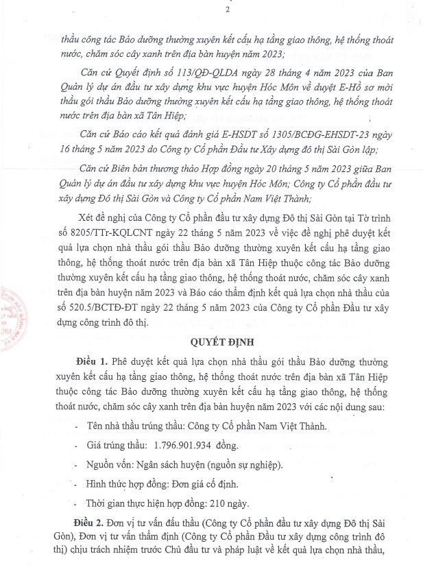 TP HCM: Công ty Nam Việt Thành dự 7 gói thầu tại Hóc môn - Hình 3 TP HCM: Cong ty Nam Viet Thanh du 7 goi thau tai Hoc mon-Hinh-3