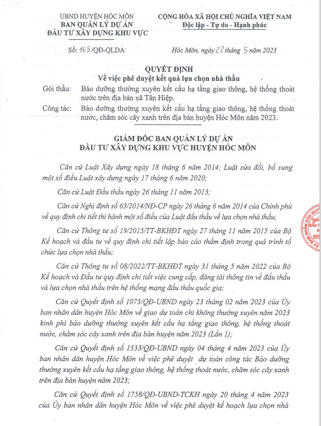 TP HCM: Công ty Nam Việt Thành dự 7 gói thầu tại Hóc môn - Hình 2 TP HCM: Cong ty Nam Viet Thanh du 7 goi thau tai Hoc mon-Hinh-2