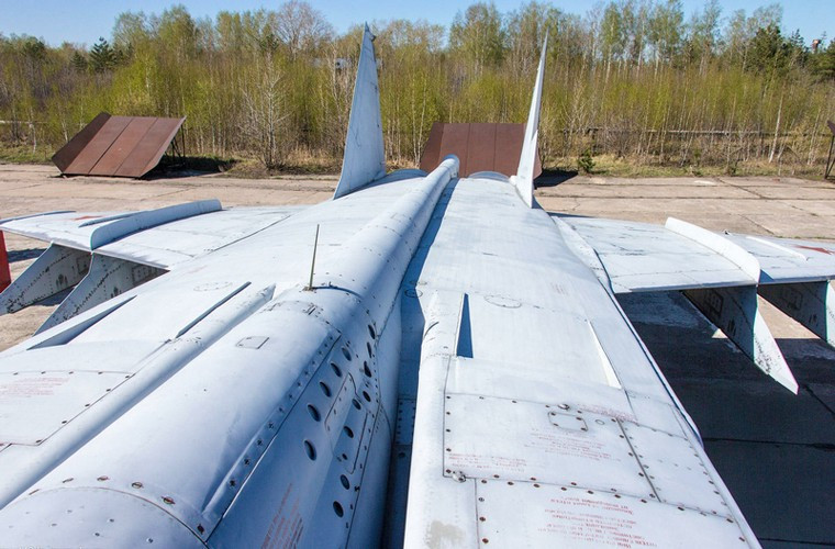 Từ buồng lái nhìn về phía đuôi chiếc máy bay tiêm kích đánh chặn nặng hơn 35 tấn. Chiếm diện tích lớn trên máy bay là 2 động cơ cực khỏe R-15B-300 cho tốc độ tối đến Mach 3.2 tức là 3.470km, tuy nhiên phi công được khuyến cáo chỉ nên bay ở tốc độ Mach 2,83 để bảo toàn tuổi thọ động cơ.