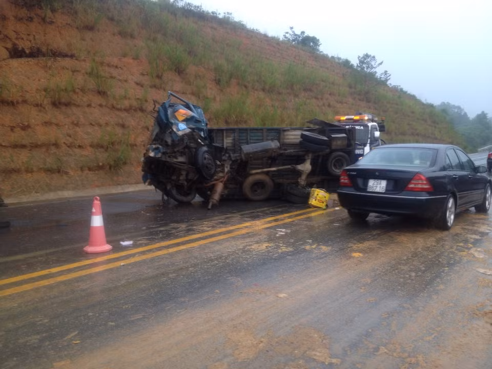 Hiện trường vụ tai nạn.