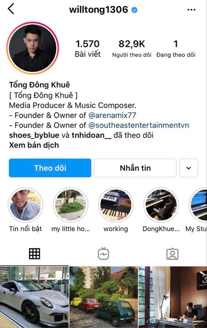 Ngoài ra, trên Instagram, Tống Đông Khuê đã mở lại tài khoản, đồng thời chia sẻ hình ảnh chiếc xe Porsche tiền tỷ đắt đỏ. Ảnh: Chụp màn hình