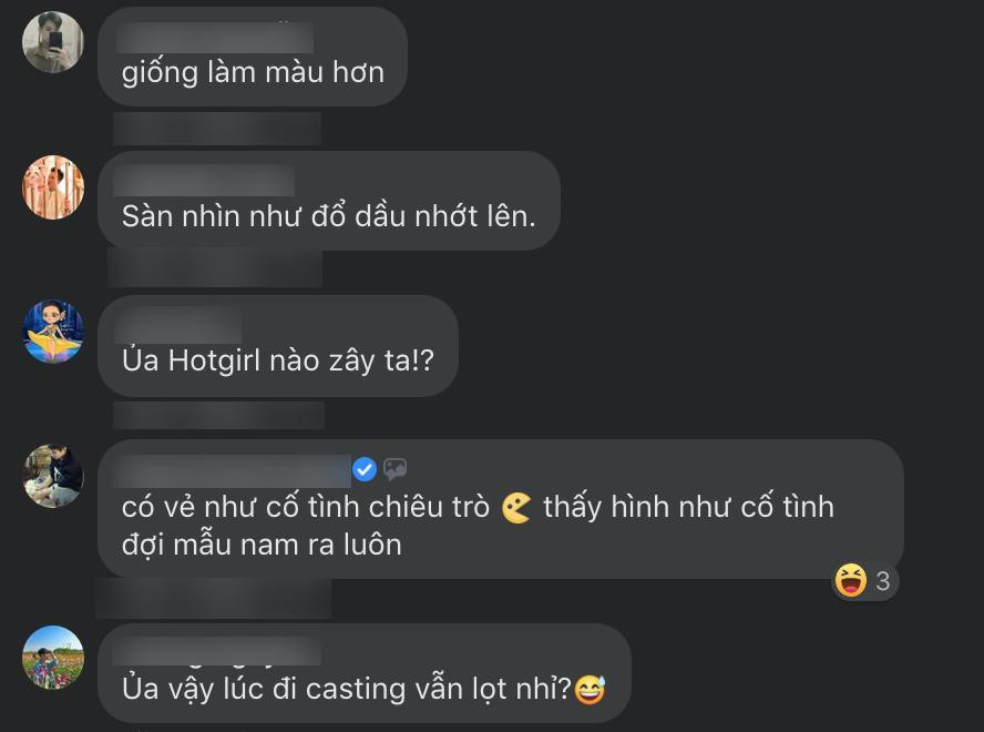 Có không ít cư dân mạng để lại bình luận gây chú ý như : "Có vẻ như cố tình chiêu trò. Thấy hình như cố tình đợi mẫu nam ra luôn","Giống làm màu hơn",...
