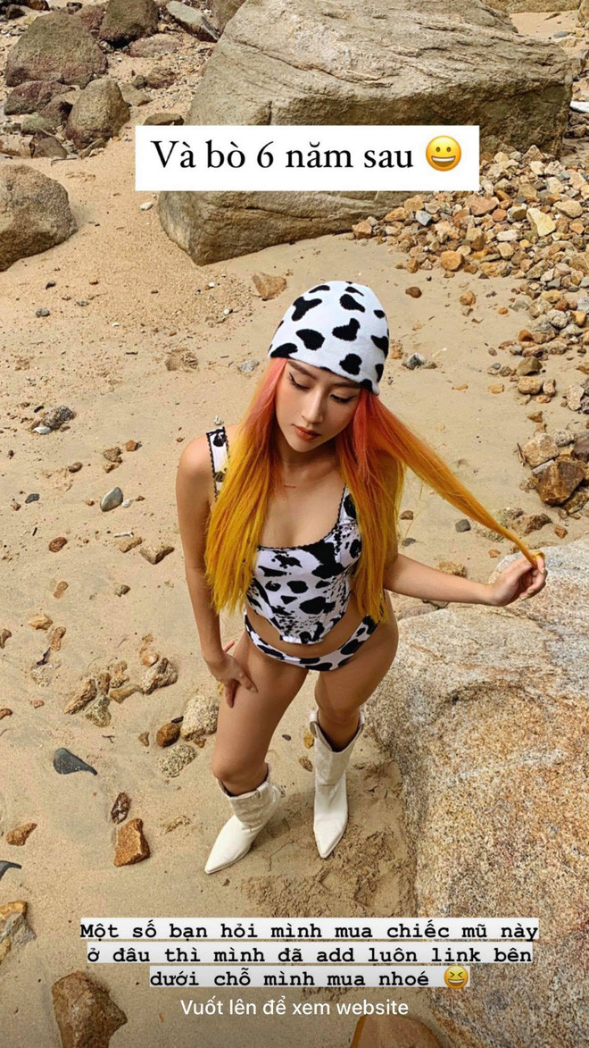 Chỉ nhìn qua bộ trang phục có họa tiết con bò sữa mà cô nàng lựa chọn chụp ảnh thời điểm 6 năm trước và hiện tại, bức ảnh đã thể hiện Quỳnh Anh Shyn thật sự đã có một bước thay đổi lớn về cả ngoại hình lẫn phong cách.