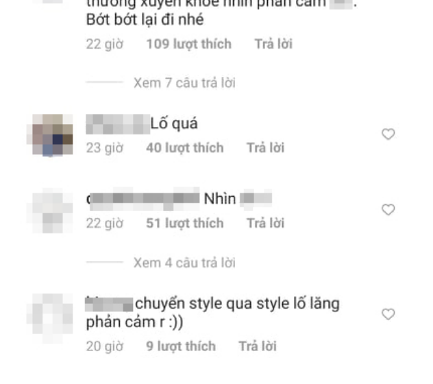 Chỉ mới đăng tải không lâu, bức ảnh đã nhận về hàng loạt bình luận chỉ trích về lối ăn mặc, tạo dáng lố lăng của Lê Bống. Thậm chí, nhiều người còn để lại những từ ngữ khiếm nhã ngay dưới bức ảnh của nàng hot girl này.