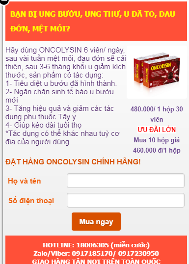 Su thuc TPBVSK Oncolysin quang cao nhu thuoc cho nguoi ung thu?-Hinh-2