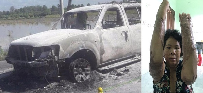 Trang nhờ người thuê đánh dằn mặt bà Chiến với giá 250 triệu đồng. Trong quá trình thực hiện, các “sát thủ” đã dùng xăng đốt xe có ông Ri và bà Chiến phía trong dẫn đến ông Ri bị phỏng nặng và qua đời, bà Ri bị thương tật 77%. Trần Kiều Trang phải nhận mức án 14 năm tù. &gt;&gt;&gt; Mời bạn đọc xem thêm video: Con rể sát hại mẹ vợ rồi giấu xác trong bể nước ở Thái Bình| VTC14