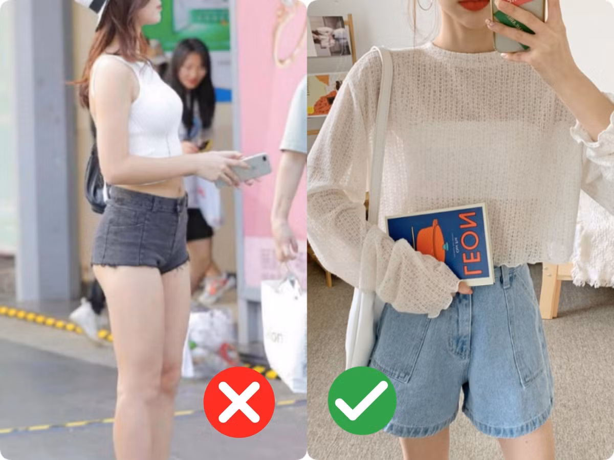 Quần short ống rộng vừa giúp thoải mái hơn trong mọi hoạt động vừa không khiến bản thân hớ hênh cộc cỡn.