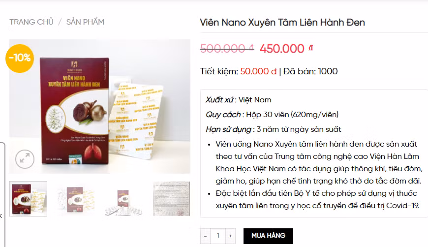 Vien Nano Xuyen tam lien hanh den quang cao 