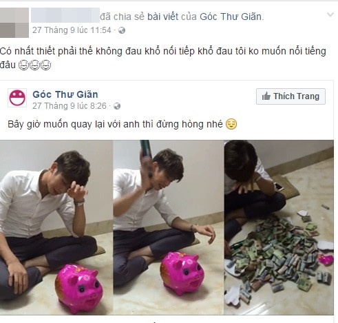 Trong cùng ngày, anh chàng lại tiếp tục đăng bài viết trên một page có chia sẻ câu chuyện của chính mình với nội dung: "Có nhất thiết phải thế không đau khổ nối tiếp đau khổ tôi không muốn nổi tiếng đâu”. Nếu không muốn nổi tiếng, vì sao P.H lại trực tiếp đăng và cho bạn mình đăng công khai trên trang cá nhân? Có vẻ như trong lời nói và hành động của chàng trai này có quá nhiều mâu thuẫn. Một mực không muốn nổi tiếng nhưng lại liên tục chia sẻ, kể lể trên trang cá nhân để kêu gọi sự đồng cảm của người đời. Xâu chuỗi toàn bộ hành động từ trước đến sau, người ta hoàn toàn có thể nghi ngờ động cơ của P.H và một số người bạn của anh không ngoài mục đích câu view, tạo scandal để nổi tiếng. Ảnh trong bài: Facebook nhân vật. 