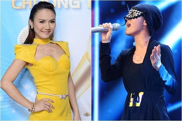 Ca sĩ Anh Thúy với hành động đeo mặt nạ lấy tên Huyền Minh đi thi "The X-Factor" cũng là một scandal đáng được nhắc đến trong năm 2014. Hành vi lừa dối khán giả này của Anh Thúy đã vấp phải sự phản ứng dữ dội của dư luận. Sau khi bị lật tẩy, Anh Thúy rút lui khỏi chương trình. Cô cũng gửi lời xin lỗi đến khán giả.