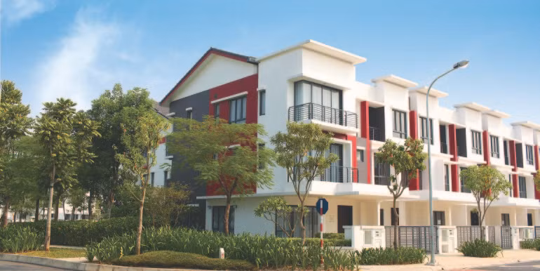 Phối cảnh thiết kế khu nhà liền kề tại Gamuda Garden.
